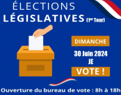 1er Tour des Elections Législatives 2024, le 30 juin 2024 à la Mairie d'ÉCURIE, notre voix compte. Votons ! 